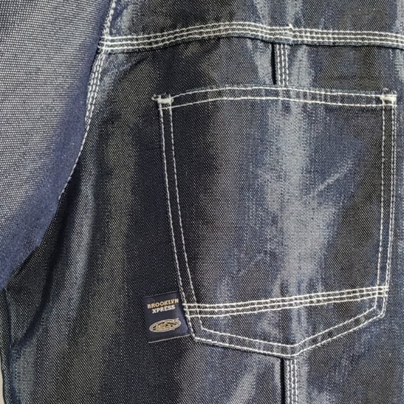 Brooklyn Xpress Vintage Shiny Denim Men's Jacket/coat Size XXL - Picture 3 of 14